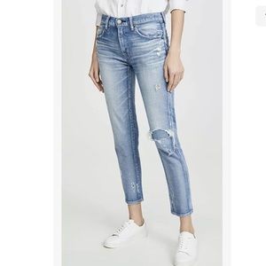 New Moussy Vintage Lenwood Skinny Ankle Jeans Light Blue